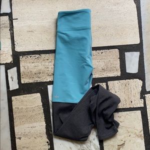ALo yoga high-waist goddess teal gray leggings S